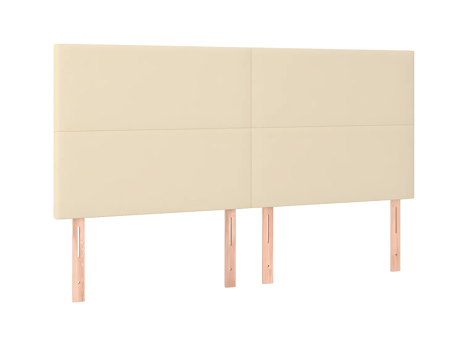 4 pcs Têtes de lit Crème 100x5x78/88 cm Tissu POI33812 BonneVie Meuble