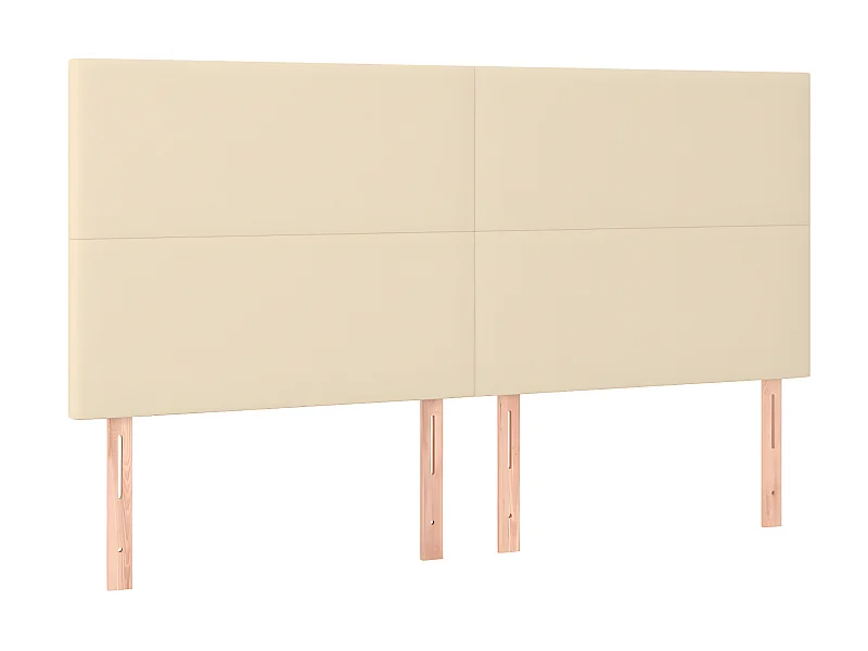 Testiere | Testate del letto 4 pz Crema 100x5x78/88 cm in Tessuto