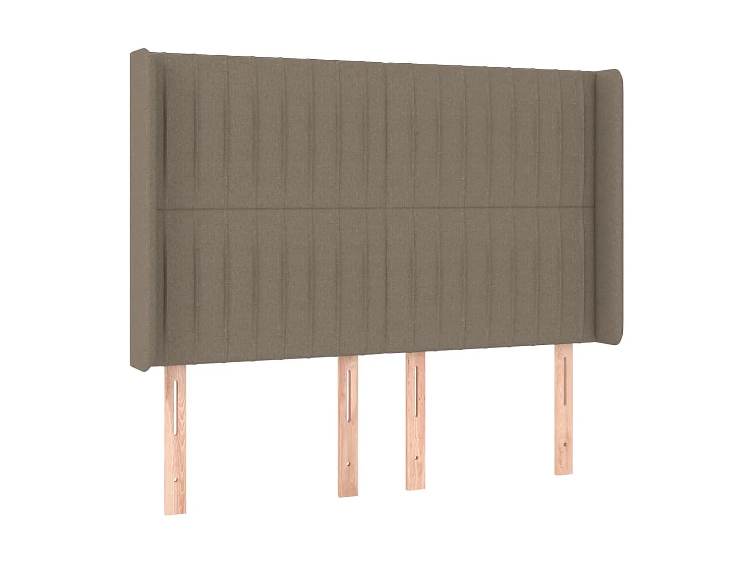 Tête de lit avec oreilles Taupe 147x16x118/128 cm Tissu POI72742 BonneVie Meuble
