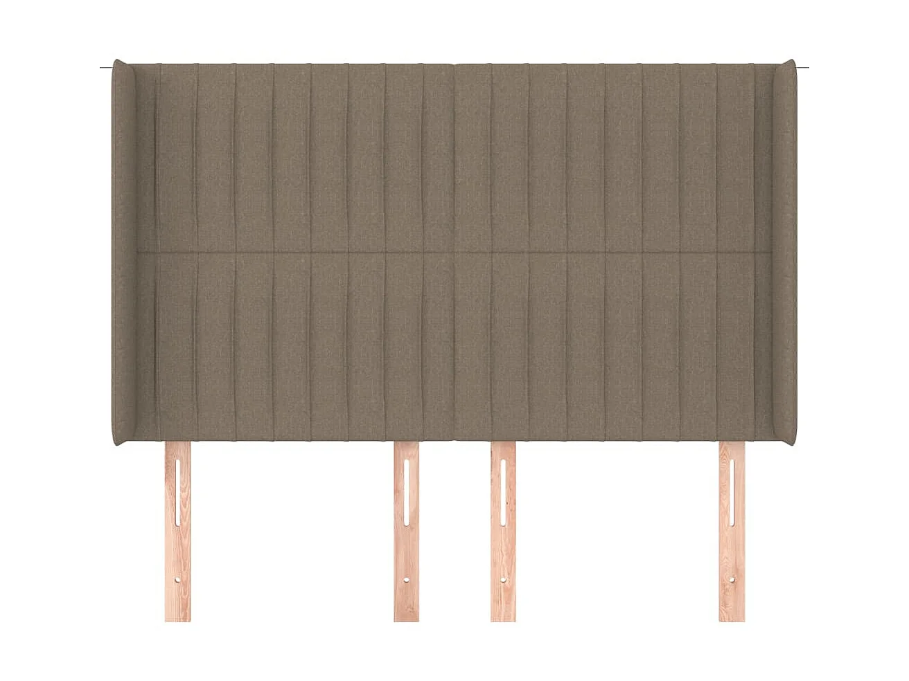 Tête de lit avec oreilles Taupe 147x16x118/128 cm Tissu POI72742 BonneVie Meuble