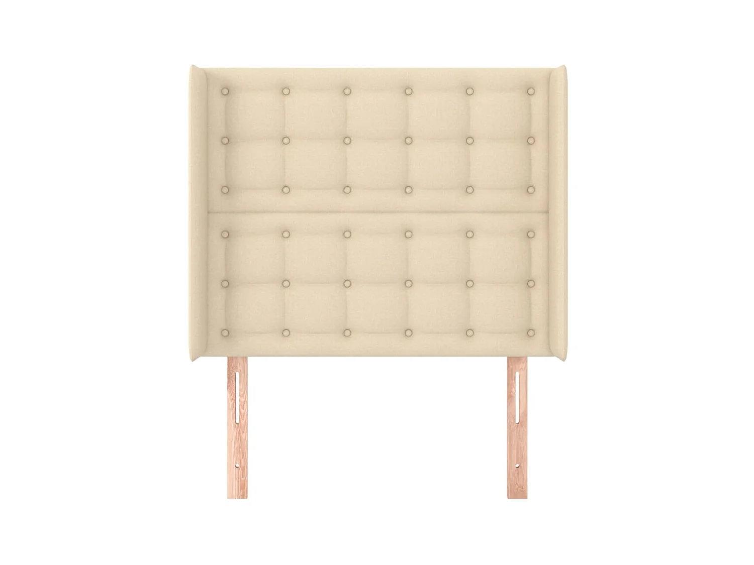 Kopfteil,Bettkopfteil mit Ohren Creme 103x16x118/128 cm Stoff -gkd666534