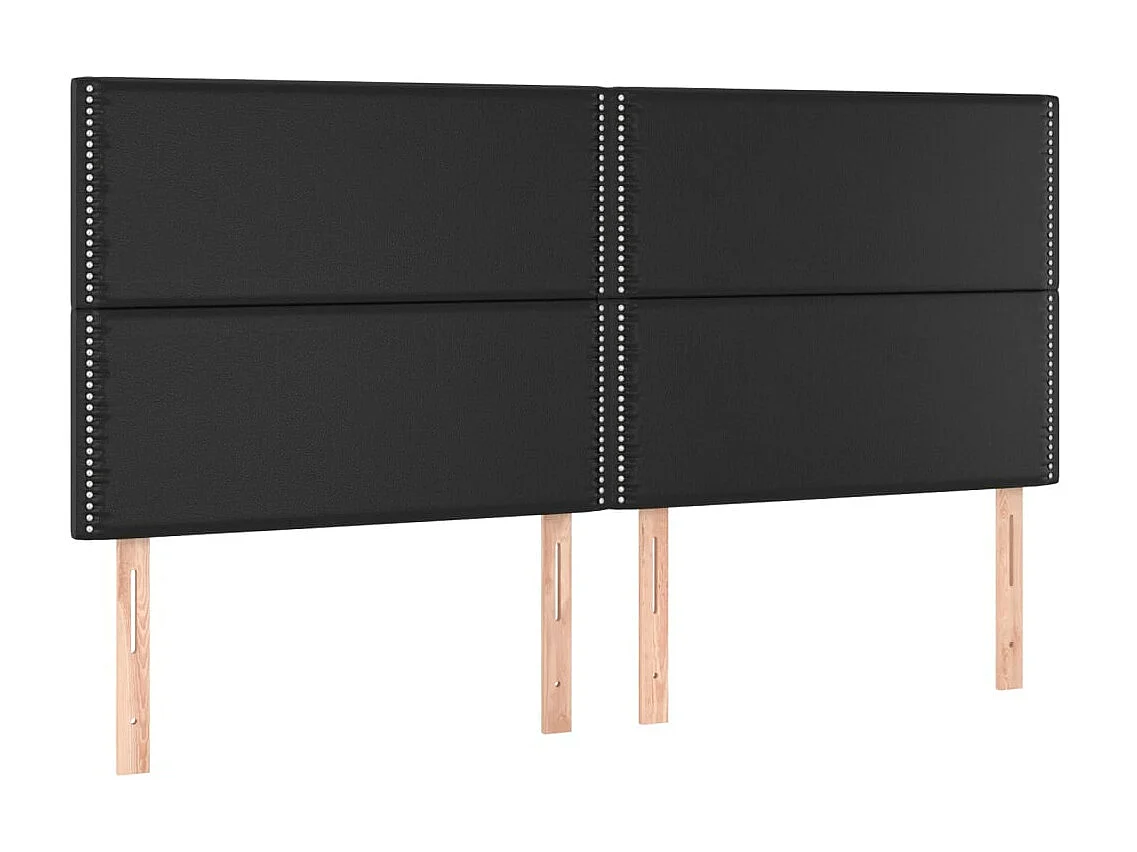 Hoofdborden 4 st 80x5x78/88 cm kunstleer zwart NL832487