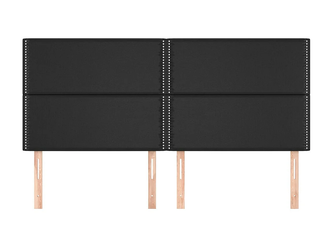 Hoofdborden 4 st 80x5x78/88 cm kunstleer zwart NL832487