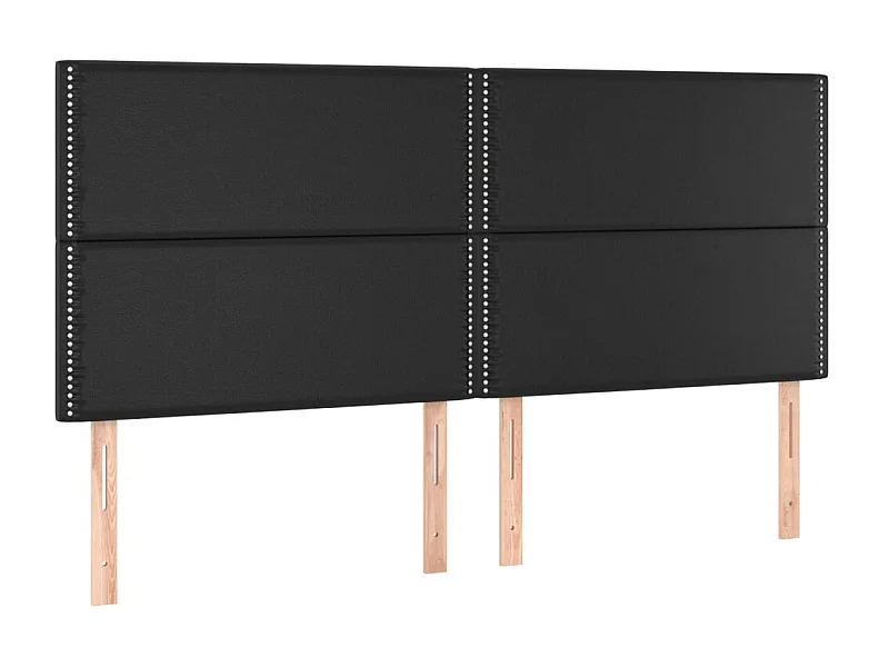 Têtes de lit 4 pcs Noir 80x5x78/88 cm Similicuir POI75261 BonneVie Meuble