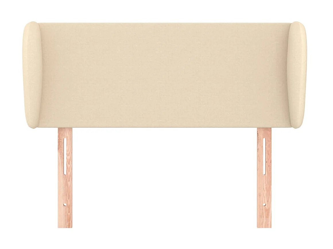 Testiera | Testata del letto ad Orecchio Crema 103x23x78/88 cm in Tessuto