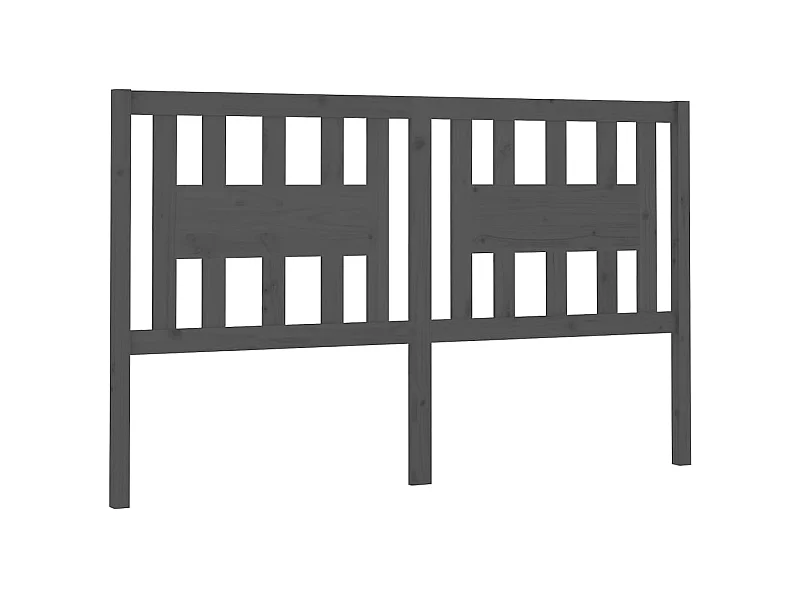 Tête de lit Gris 166x4x100 cm Bois massif de pin POI96486 BonneVie Meuble