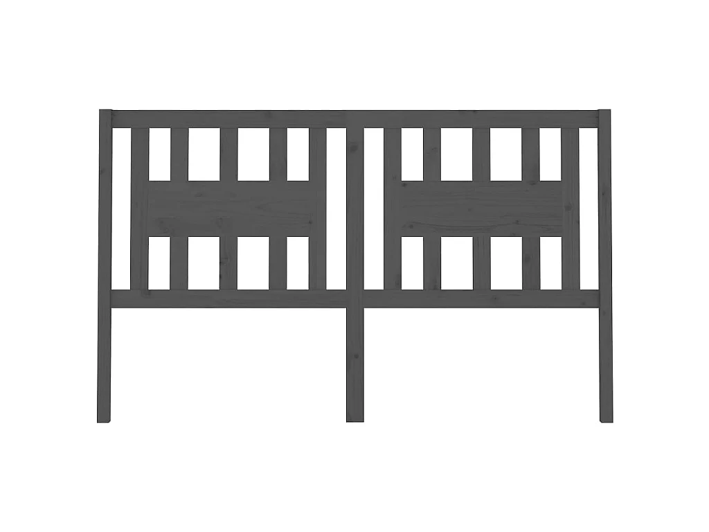 Tête de lit Gris 166x4x100 cm Bois massif de pin POI96486 BonneVie Meuble