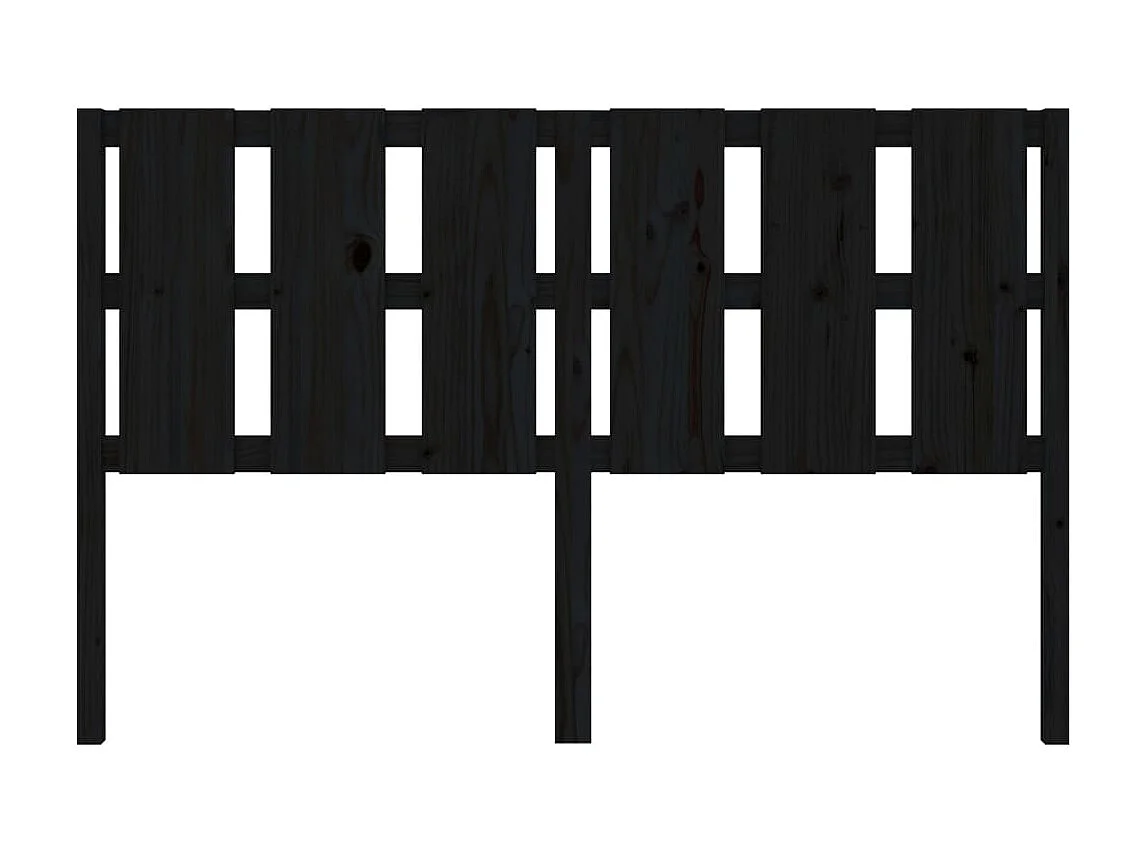 Tête de lit Noir 155,5x4x100 cm Bois massif de pin POI40859 BonneVie Meuble