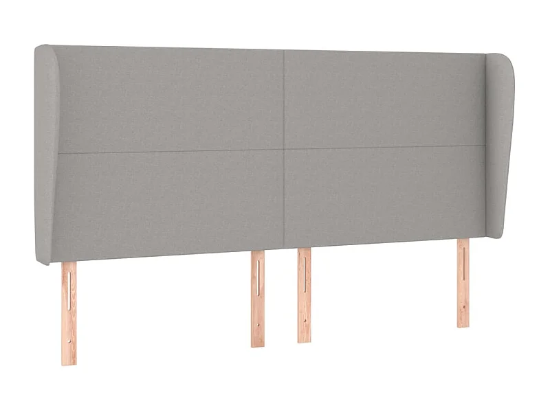 Testiera ad Orecchio Grigio Chiaro 183x23x118/128 cm in Tessuto CFW109456