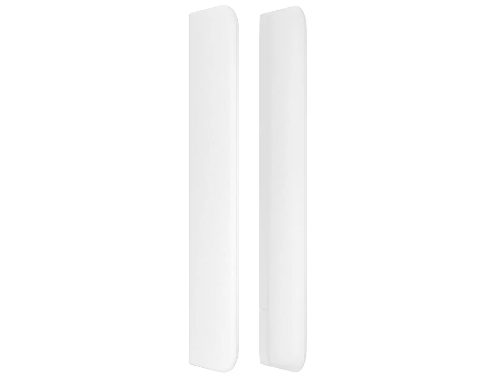 Tête de lit avec oreilles Blanc 203x16x118/128 cm Similicuir POI21031 BonneVie Meuble