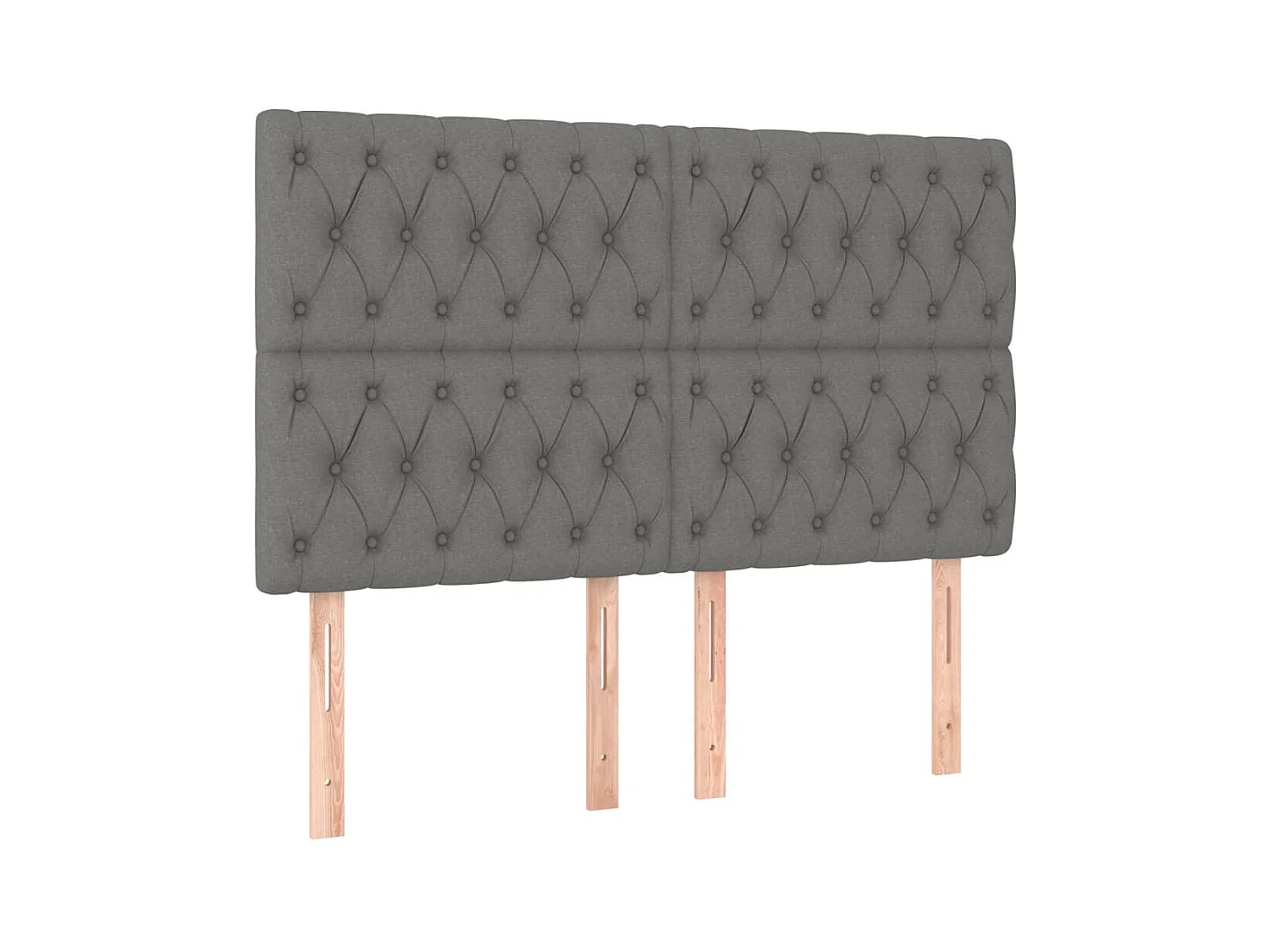 Têtes de lit 4 pcs Gris foncé 72x7x78/88 cm Tissu POI68258 BonneVie Meuble