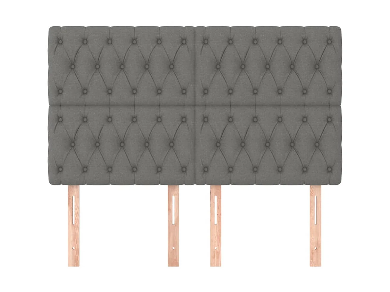 Têtes de lit 4 pcs Gris foncé 72x7x78/88 cm Tissu POI68258 BonneVie Meuble