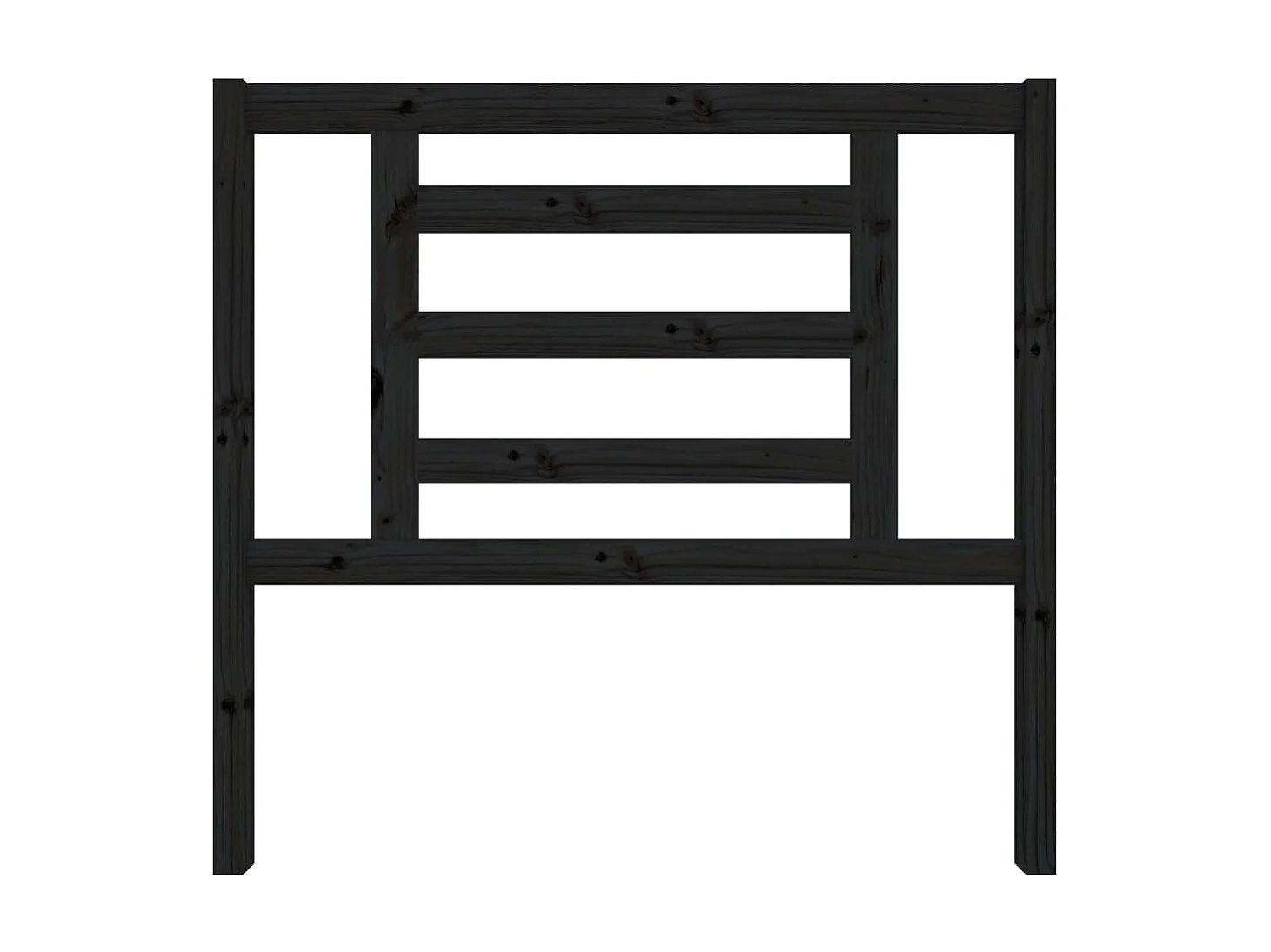 Tête de lit Noir 106x4x100 cm Bois massif de pin POI73316 BonneVie Meuble