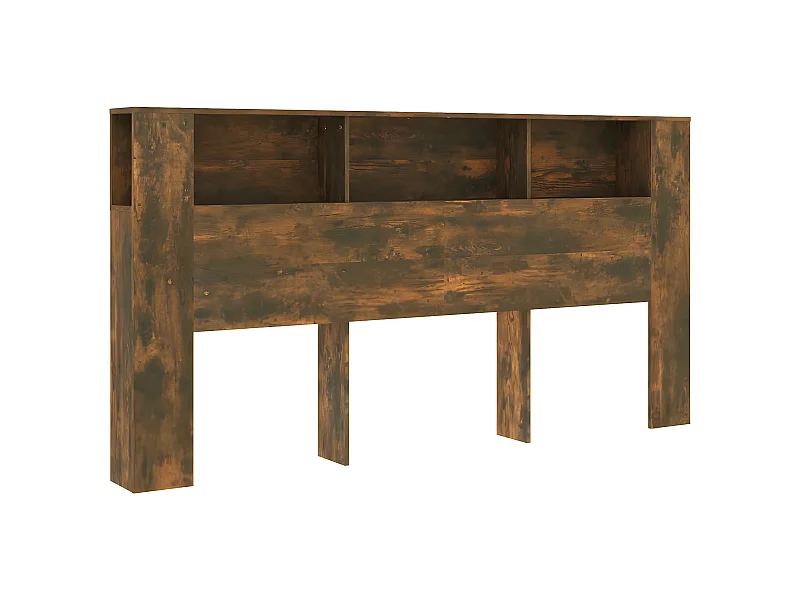 Armoire de tête de lit Chêne fumé 200x18,5x104,5 cm POI90340 BonneVie Meuble