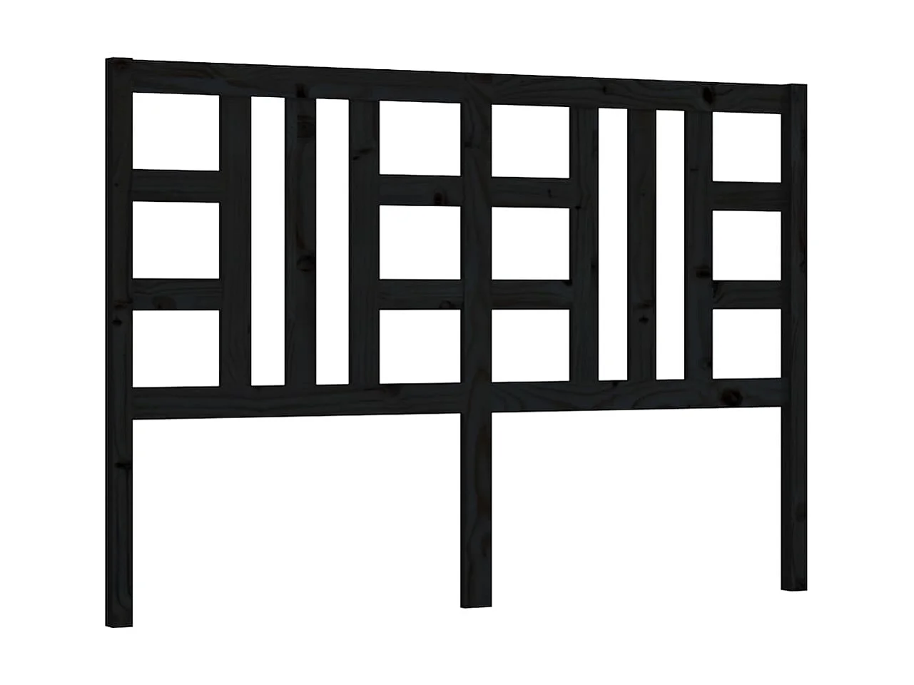 Hoofdbord 166x4x100 cm massief grenenhout zwart NL178441