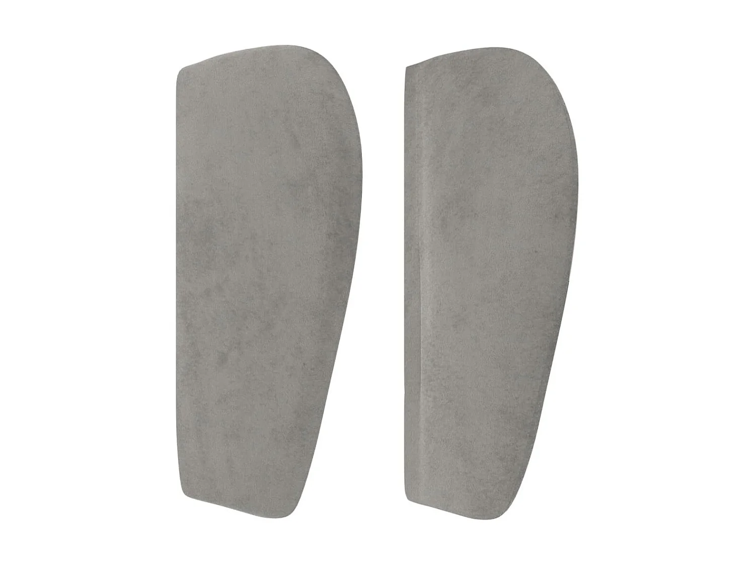 Tête de lit avec oreilles Gris clair 83x23x78/88 cm Velours POI46618 BonneVie Meuble