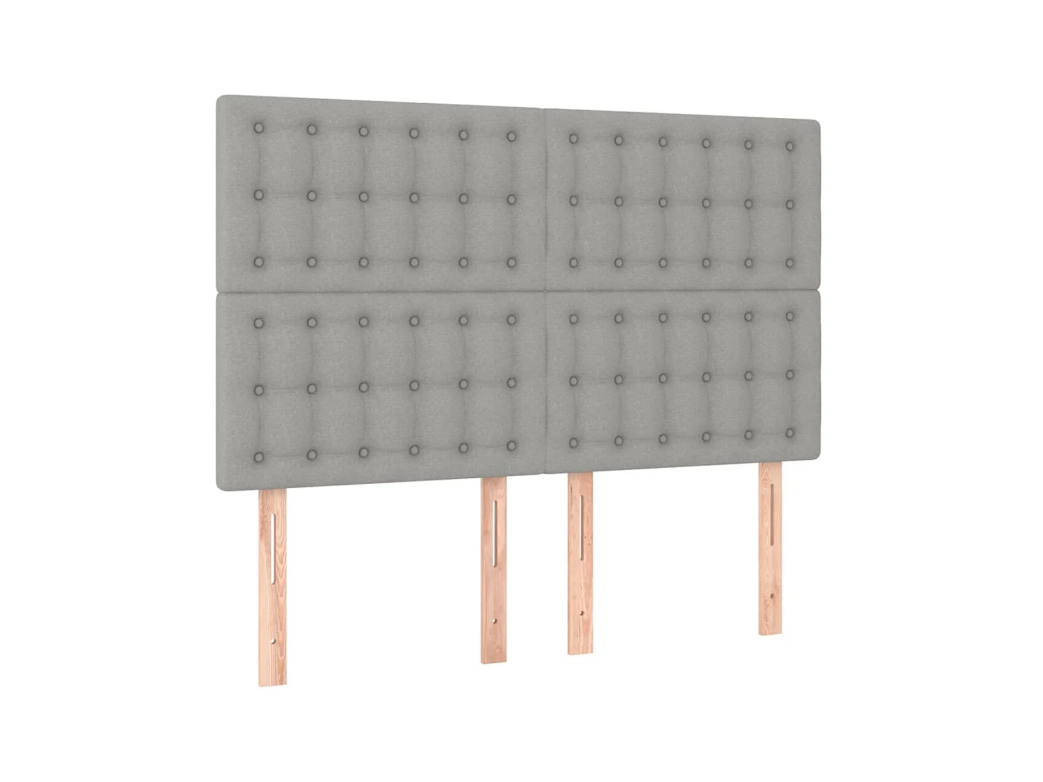 4 pcs Têtes de lit Gris clair 72x5x78/88 cm Tissu PLO41719 BonneVie Meuble