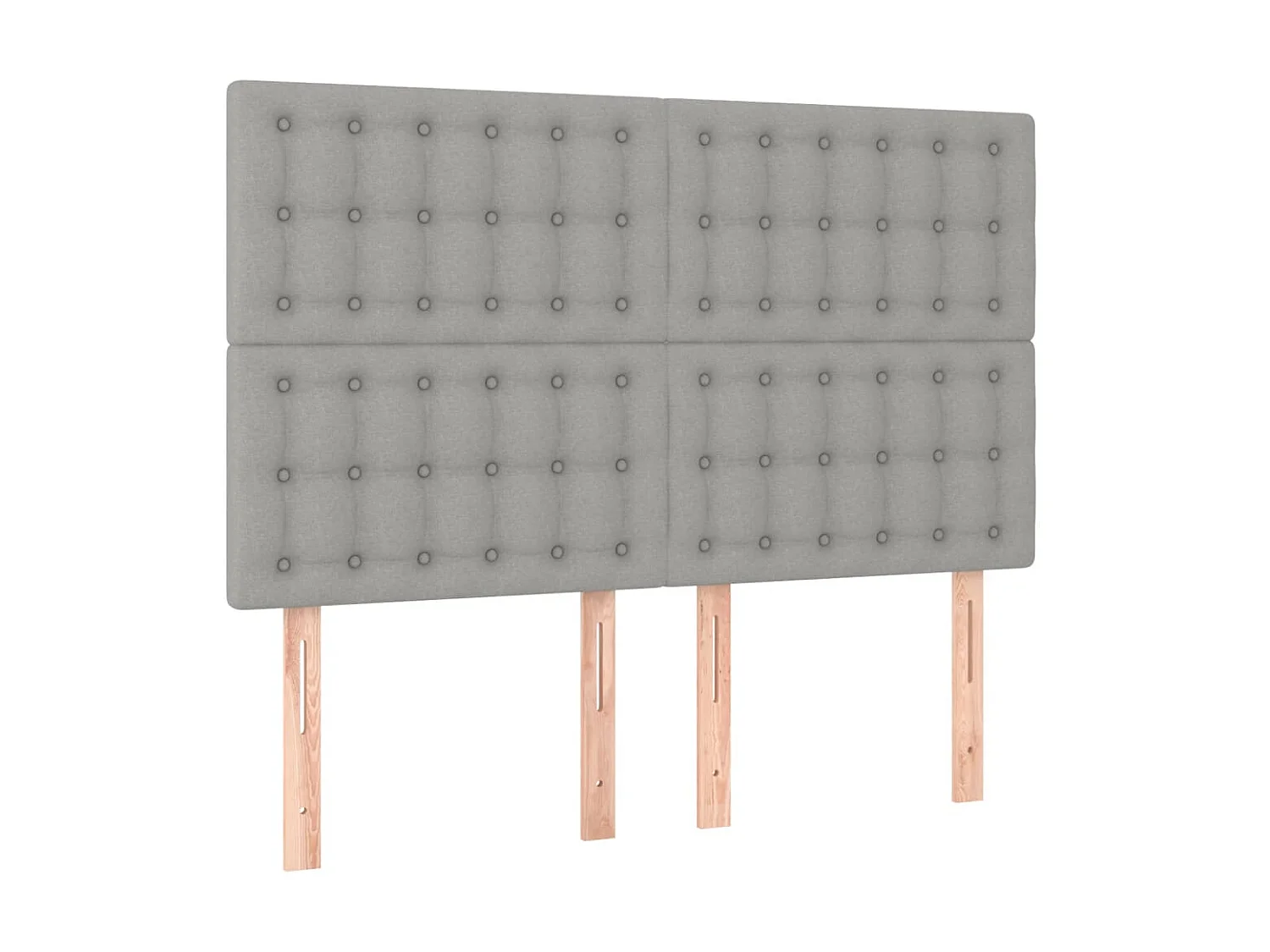 4 pcs Têtes de lit Gris clair 72x5x78/88 cm Tissu PLO41719 BonneVie Meuble