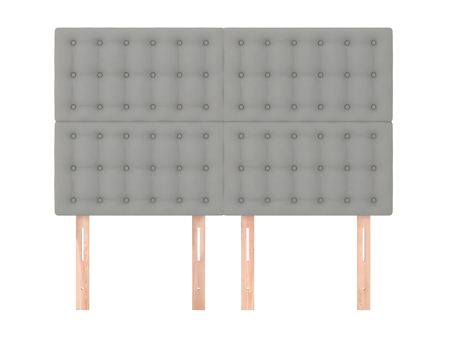 4 pcs Têtes de lit Gris clair 72x5x78/88 cm Tissu PLO41719 BonneVie Meuble