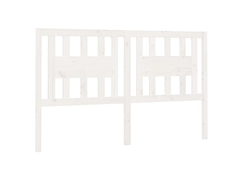 Tête de lit Blanc 141x4x100 cm Bois massif de pin POI13100 BonneVie Meuble