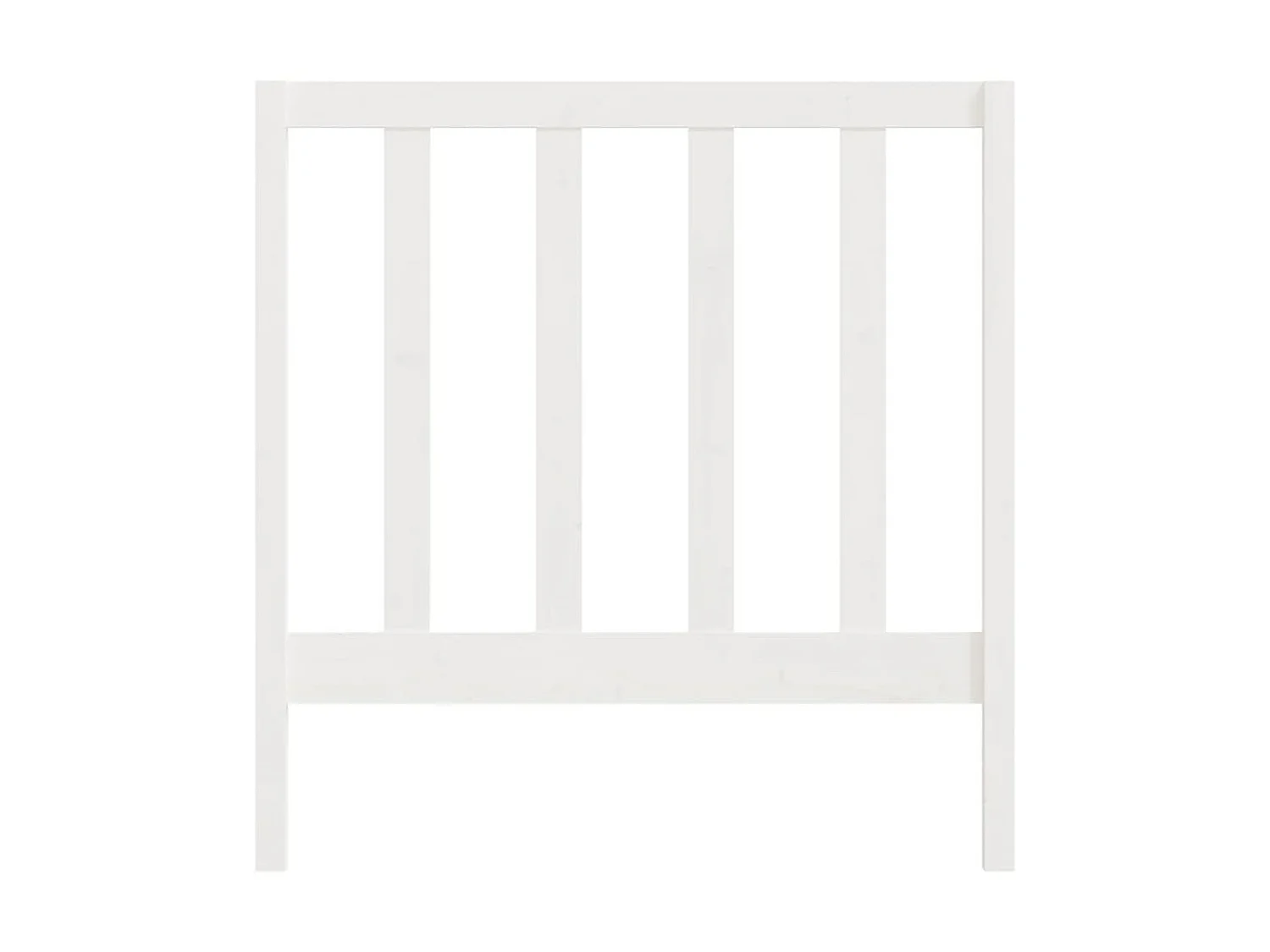 Cabeceira de cama 95x4x100 cm pinho maciço branco PT743759