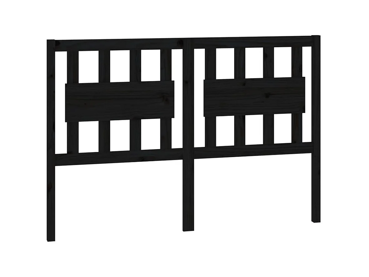 Testiera | Testata del letto per Letto Nera 125,5x4x100cm in Legno Massello di Pino