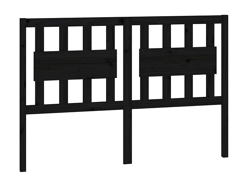 Cabeceira de cama 125,5x4x100 cm pinho maciço preto PT934916