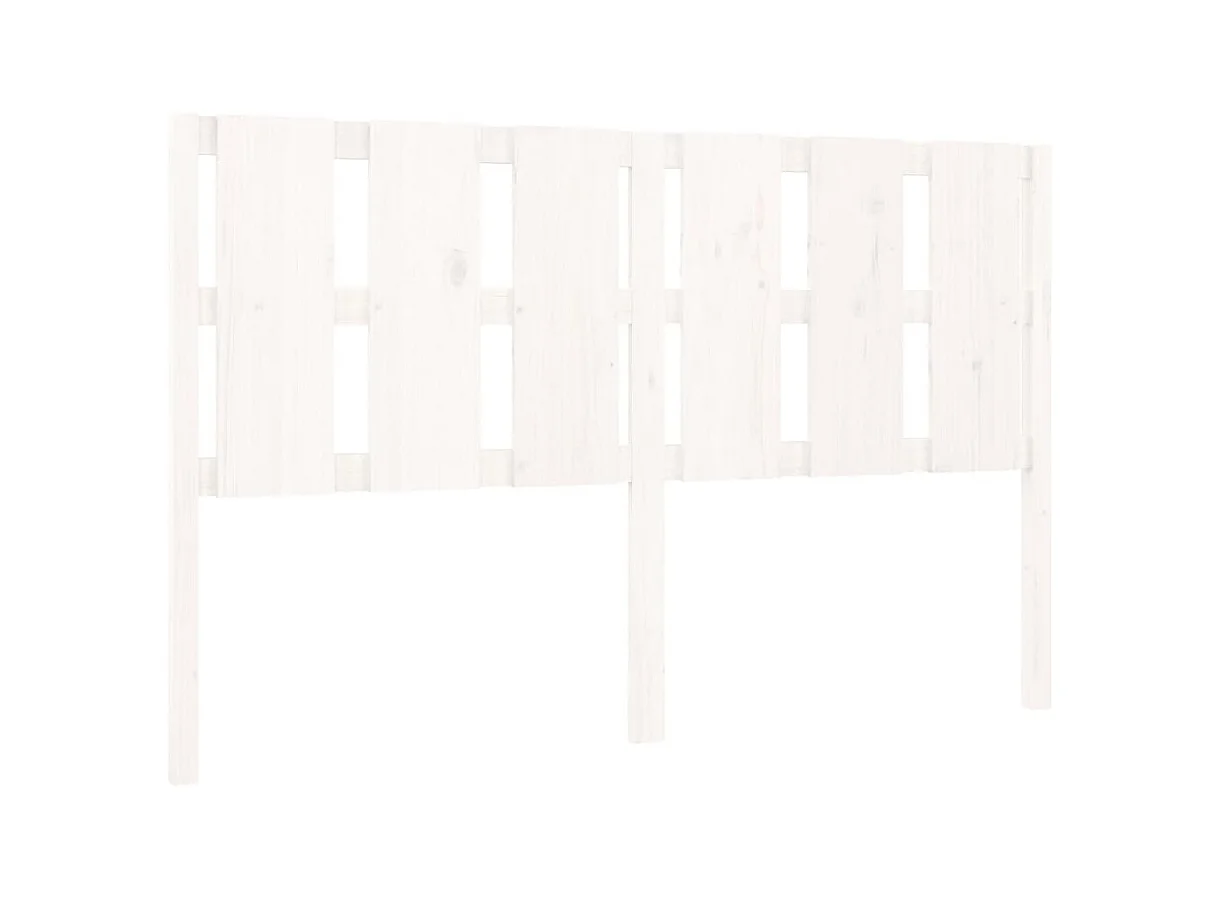Tête de lit Blanc 155,5x4x100 cm Bois massif de pin POI20487 BonneVie Meuble