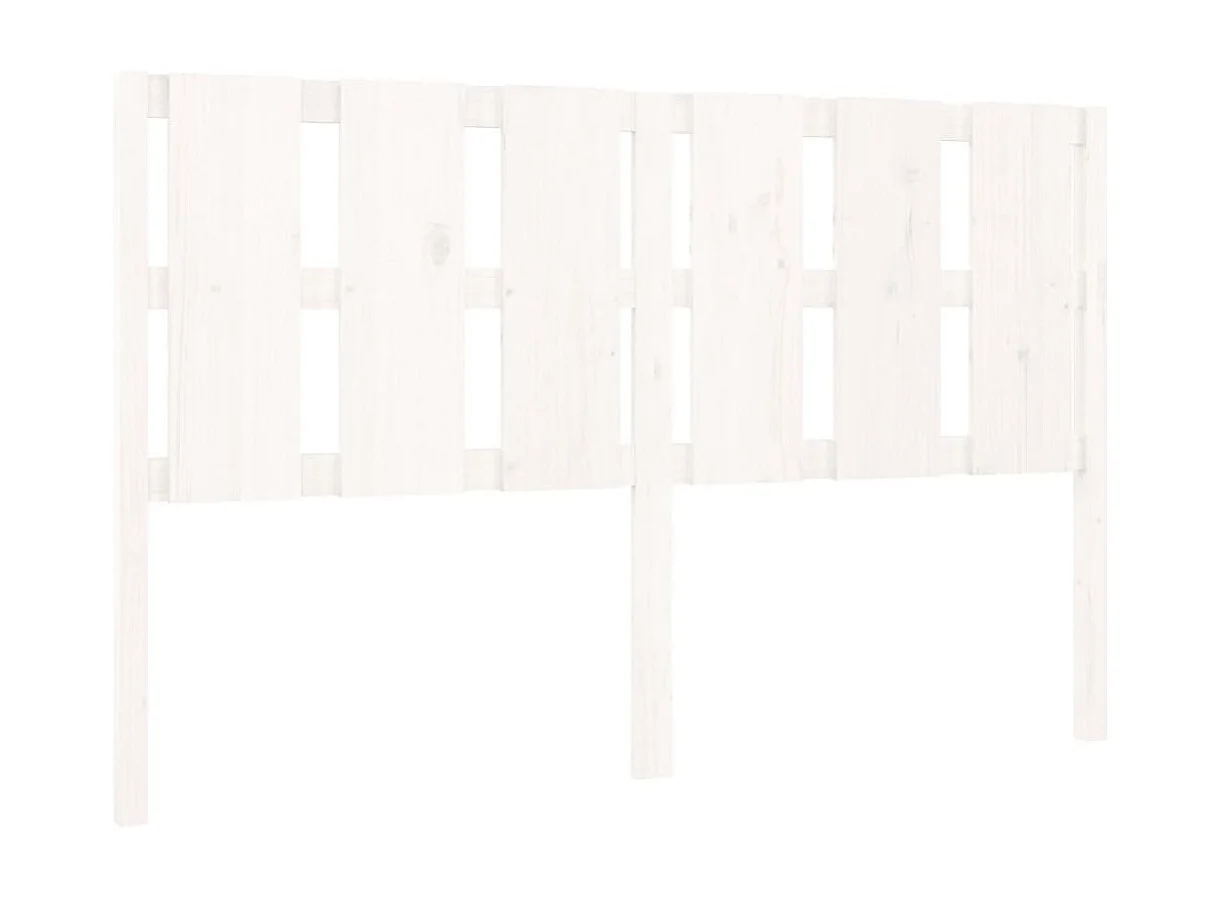 Tête de lit Blanc 155,5x4x100 cm Bois massif de pin POI20487 BonneVie Meuble