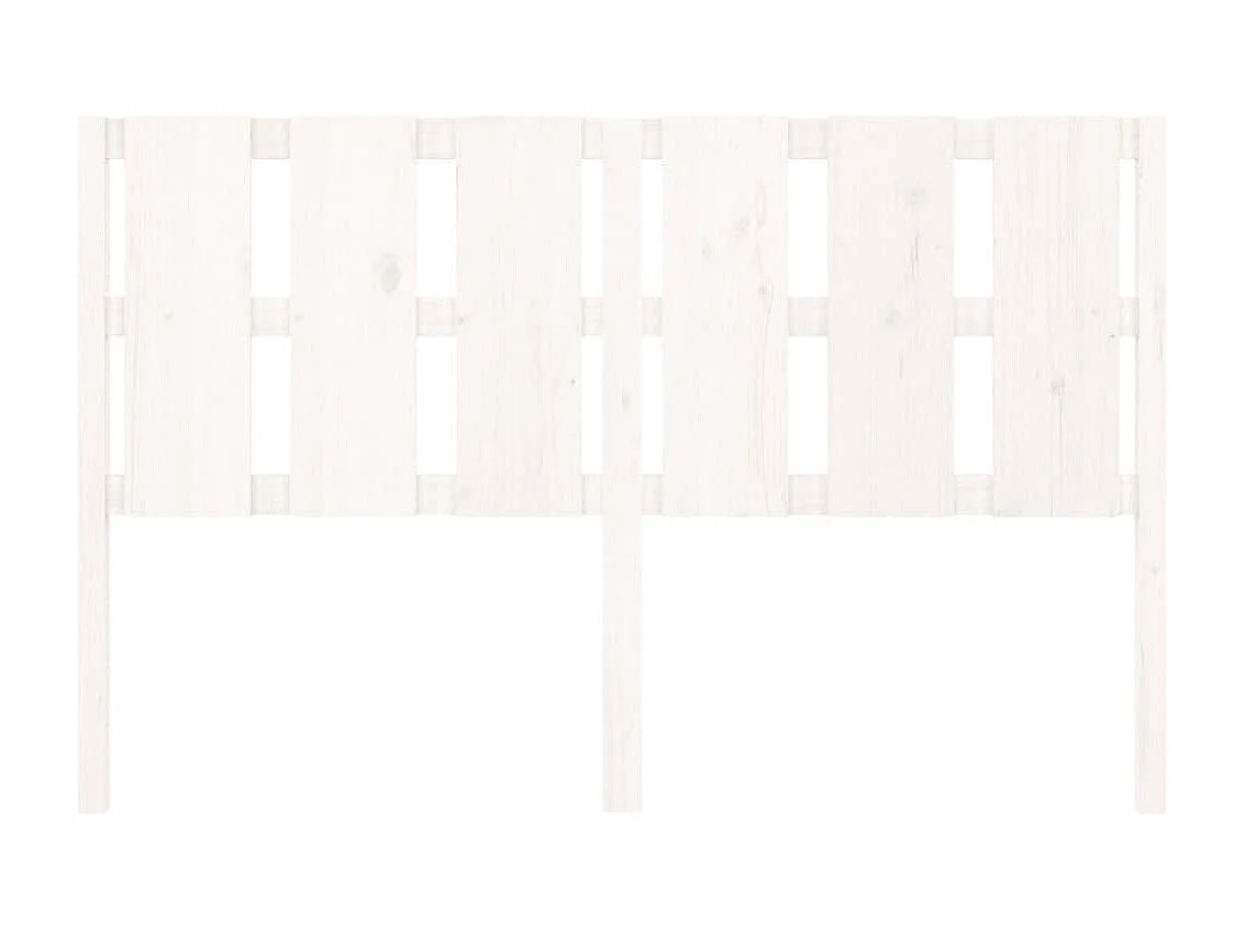 Tête de lit Blanc 155,5x4x100 cm Bois massif de pin POI20487 BonneVie Meuble