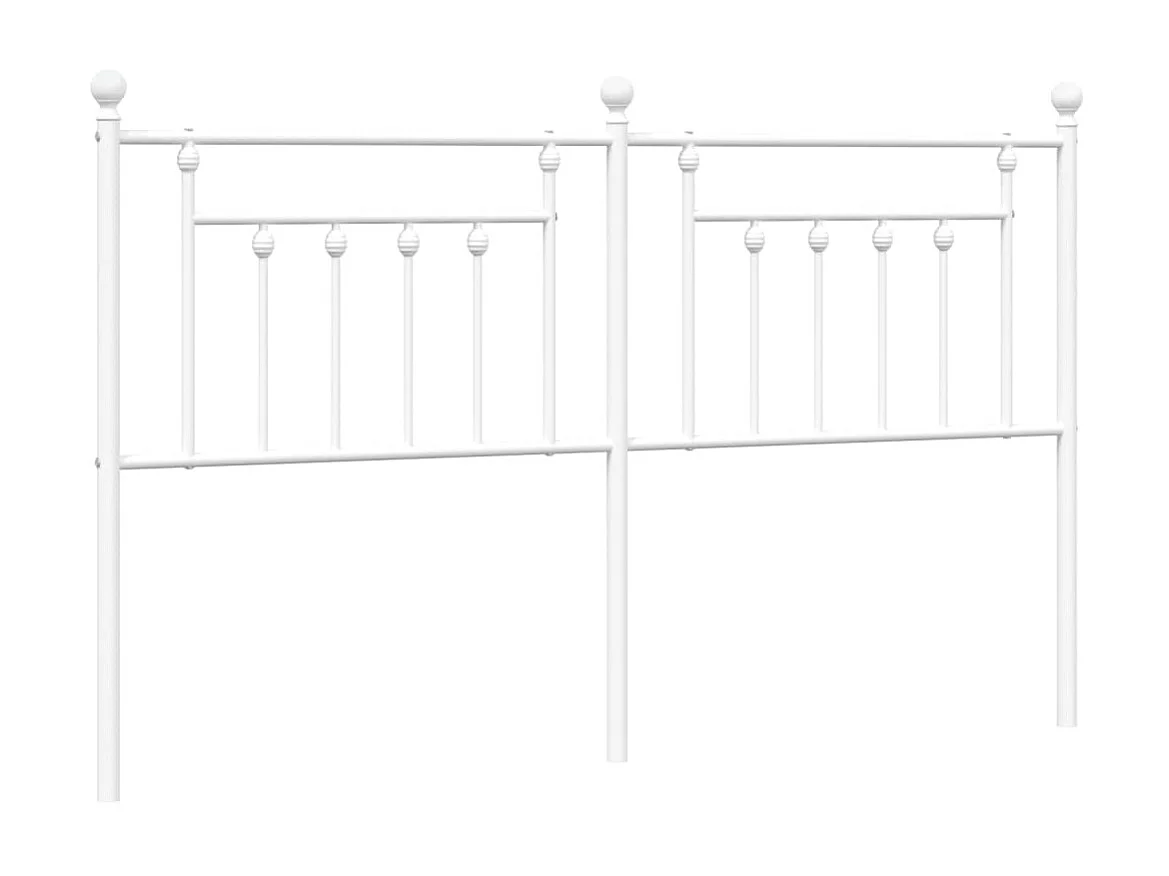 Tête de lit métal blanc 160 cm POI95668 BonneVie Meuble
