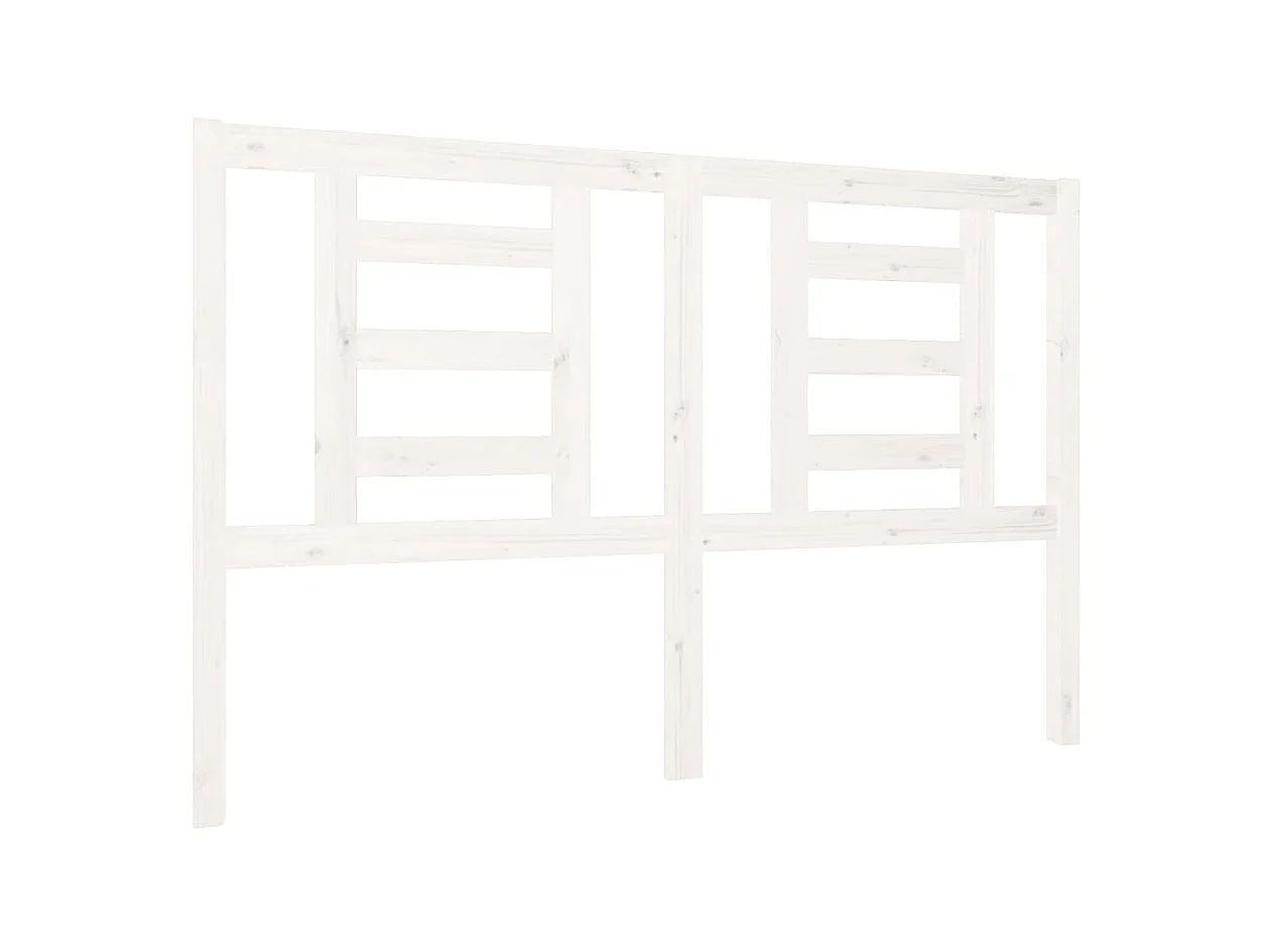 Testiera | Testata del letto per Letto Bianca 126x4x100cm in Legno Massello di Pino