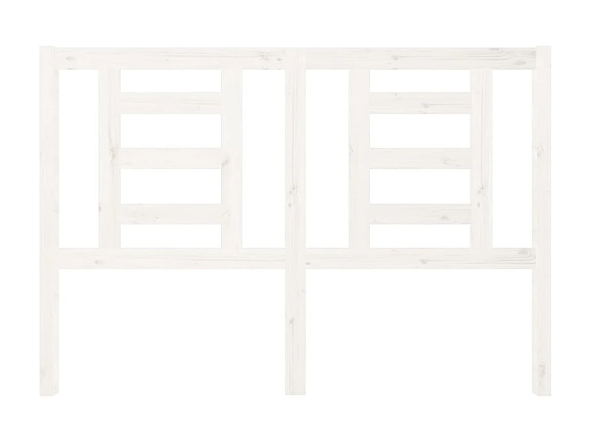 Tête de lit Blanc 126x4x100 cm Bois massif de pin POI93412 BonneVie Meuble