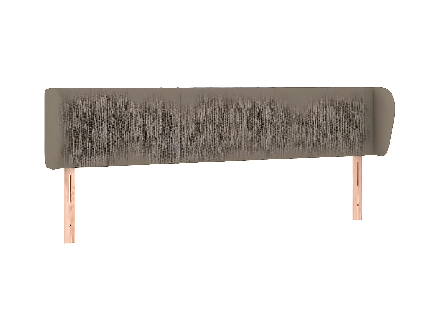 Testiera | Testata del letto ad Orecchio Tortora 183x23x78/88 cm in Tessuto