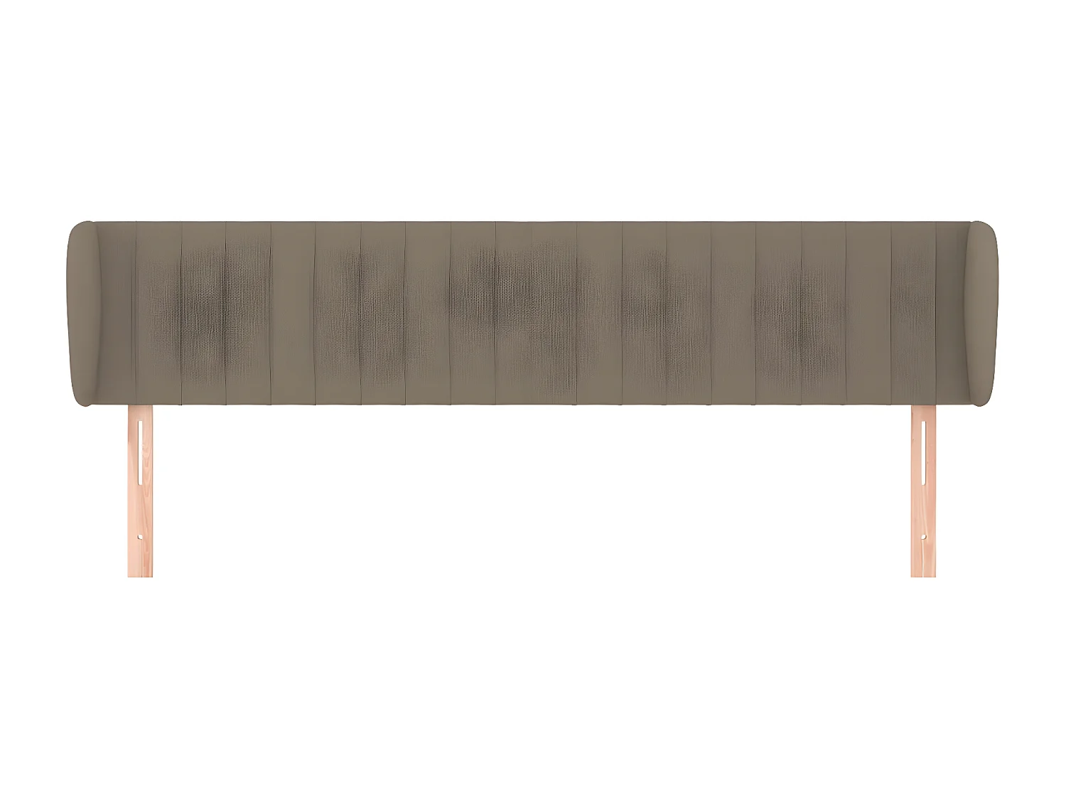 Tête de lit avec oreilles Taupe 183x23x78/88 cm Tissu POI43514 BonneVie Meuble