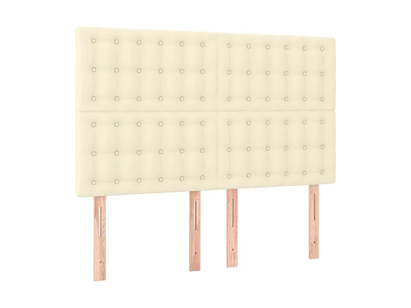 Têtes de lit 4 pcs Crème 72x5x78/88 cm Similicuir POI80916 BonneVie Meuble