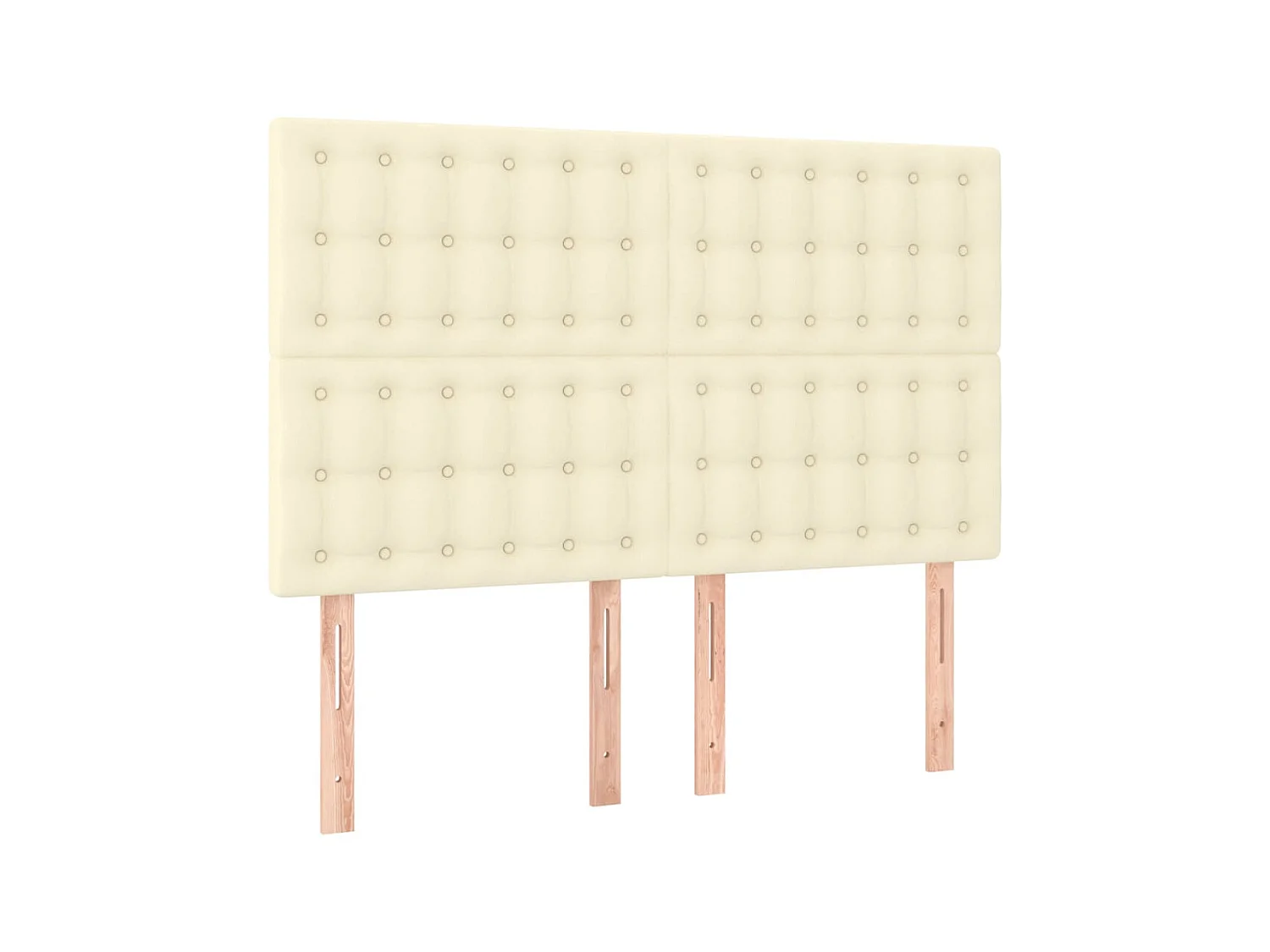 Têtes de lit 4 pcs Crème 72x5x78/88 cm Similicuir POI80916 BonneVie Meuble