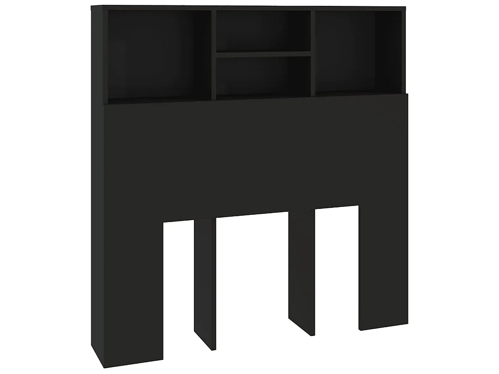 Mueble cabecero negro 100x19x103,5 cm ES32776