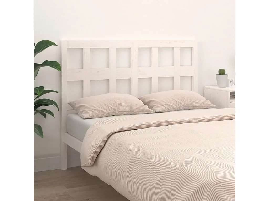 Testiera | Testata del letto per Letto Bianca 145,5x4x100 cm Legno Massello di Pino