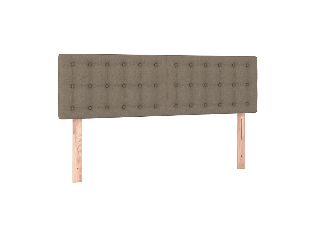 Têtes de lit 2 pcs Taupe 72x5x78/88 cm Tissu POI90089 BonneVie Meuble