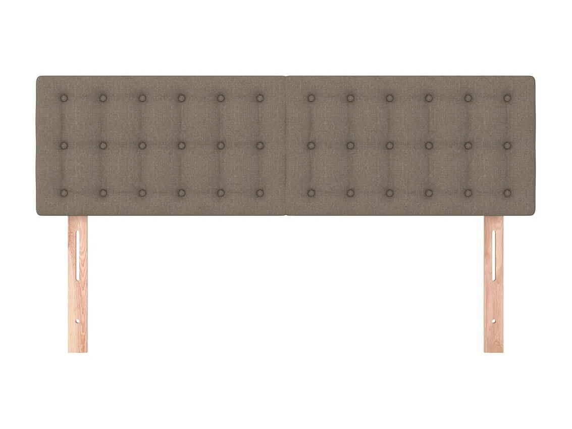 Têtes de lit 2 pcs Taupe 72x5x78/88 cm Tissu POI90089 BonneVie Meuble