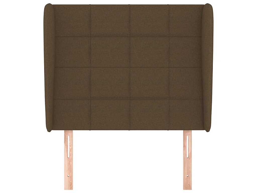 Kopfteil,Bettkopfteil mit Ohren Dunkelbraun 83x23x118/128 cm Stoff -gkd748346