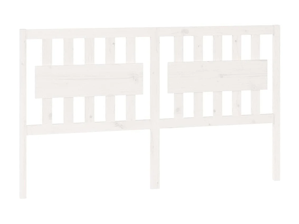 Cabecero de cama madera maciza de pino blanco 165,5x4x100 cm ES29763