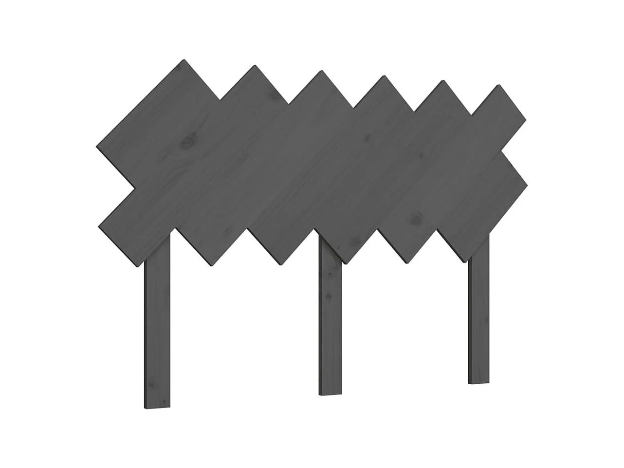 Tête de lit Gris 122,5x3x80,5 cm Bois massif de pin POI15018 BonneVie Meuble