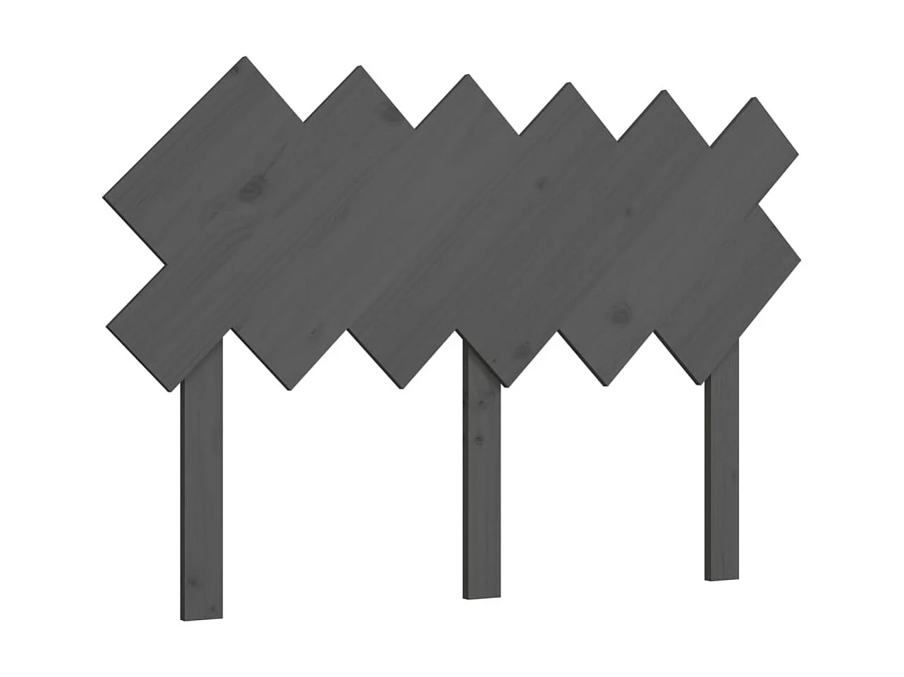 Tête de lit Gris 122,5x3x80,5 cm Bois massif de pin POI15018 BonneVie Meuble