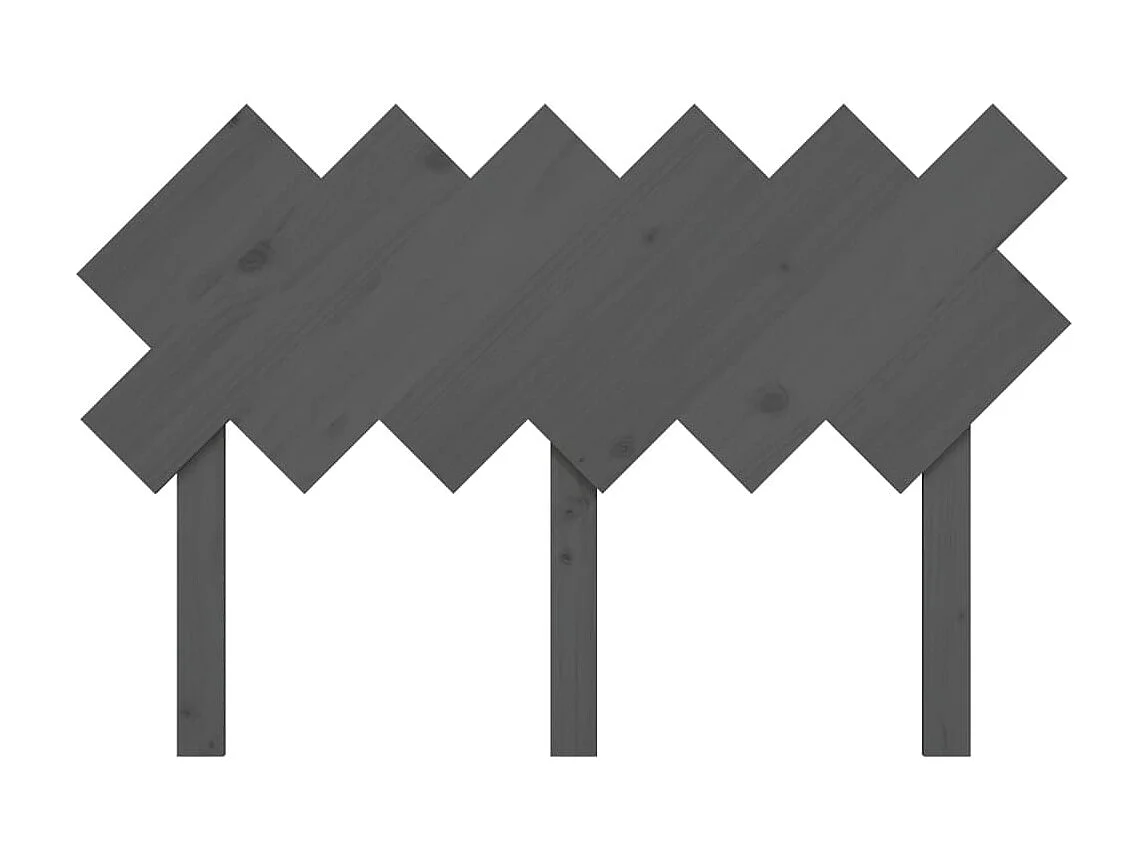 Tête de lit Gris 122,5x3x80,5 cm Bois massif de pin POI15018 BonneVie Meuble