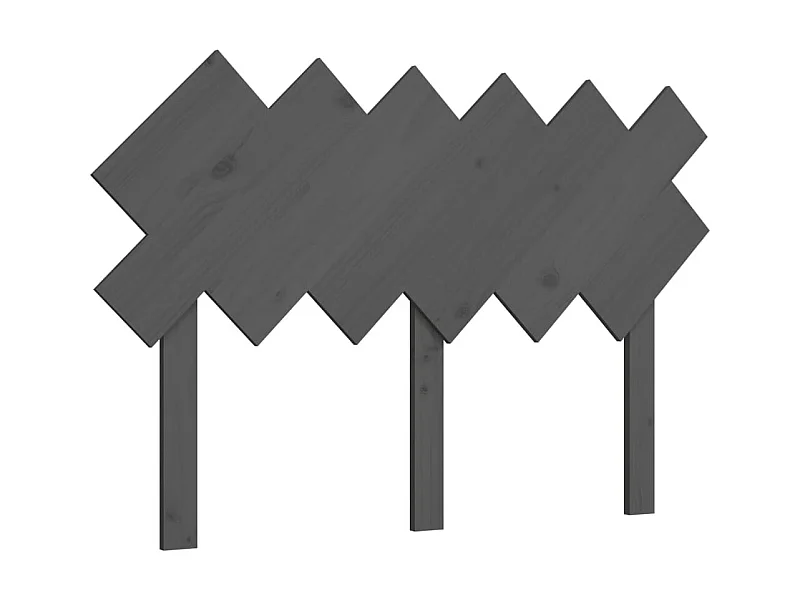 Tête de lit Gris 122,5x3x80,5 cm Bois massif de pin POI15018 BonneVie Meuble