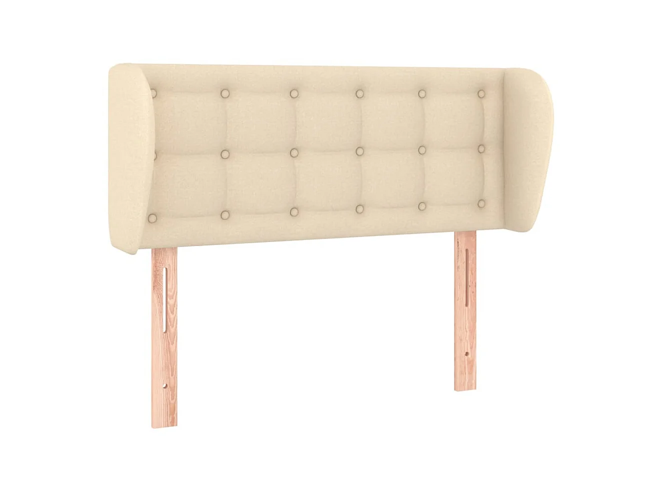 Tête de lit avec oreilles Crème 93x23x78/88 cm Tissu POI41551 BonneVie Meuble