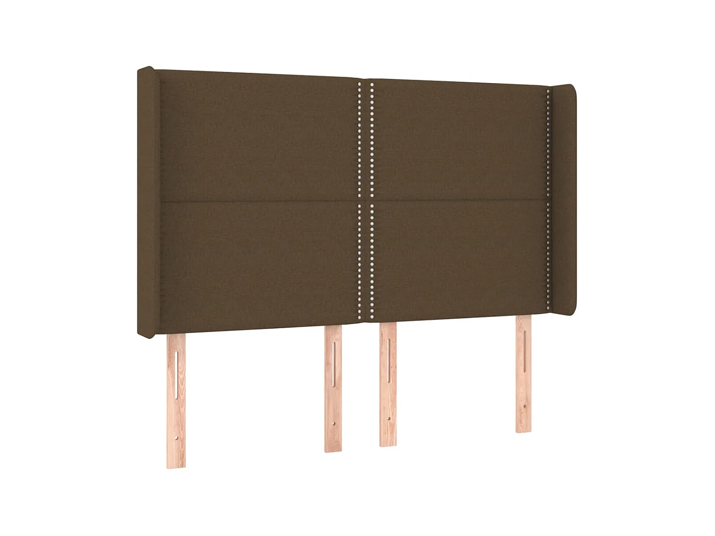 Testiera | Testata del letto ad Orecchio MarroneScuro147x16x118/128cm inTessuto