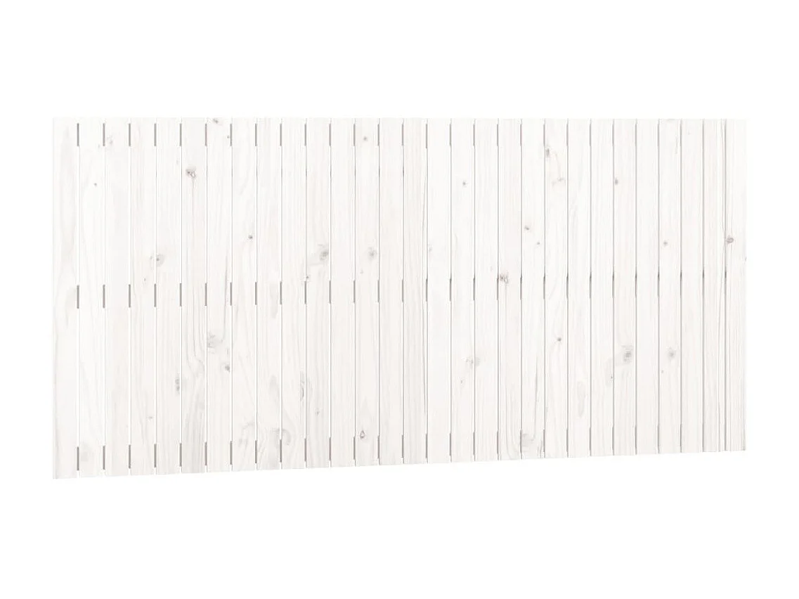 Tête de lit murale Blanc 185x3x90 cm Bois massif de pin POI41837 BonneVie Meuble